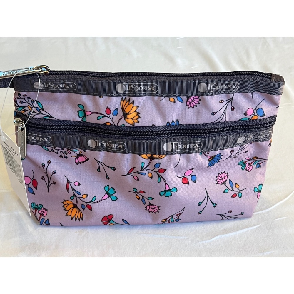 NWT LeSportsac Snowdrops Cosmetic Clutch